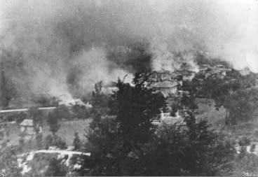 19 settembre 1943: Boves in fiamme durante il primo eccidio nazista.