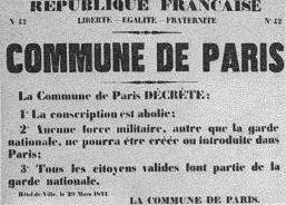 Manifesto della Comune di Parigi. Articolo 1: La coscrizione è abolita.