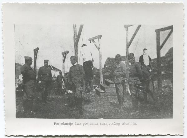 Impiccagioni di  Danilo Ilić, Veliko Čubrilović, Miško Jovanović 3 Feb.1915 