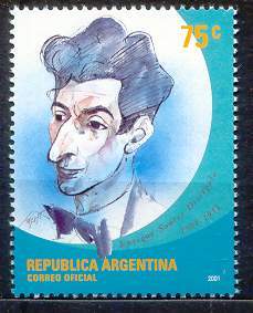 Enrique Santos Discépolo effigiato su un francobollo della Repubblica Argentina.