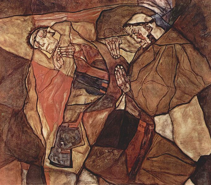 Egon Schiele ,1912 - Agonie - München, Neue Pinakothek