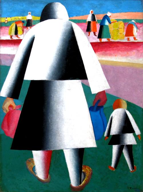 LA MOISSON (MARTA et VANKA)     <br />
Kazimir Malevich - 1929