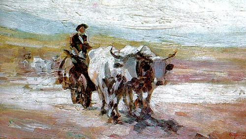 LE CHAR À BŒUFS <br />
 Nicolae Grigorescu — 1899
