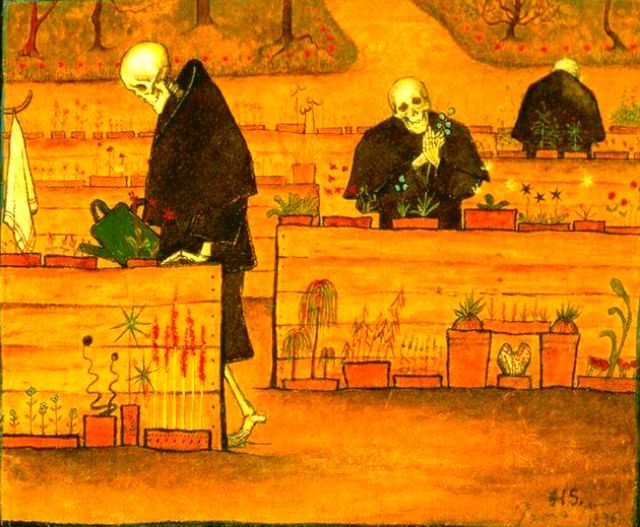LE JARDIN DE LA MORT     <br />
Hugo Simberg – 1896