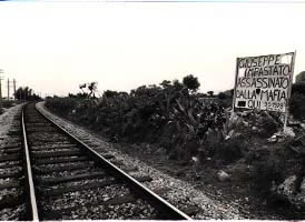 Cinisi. Il punto della ferrovia dove fu ucciso Giuseppe Impastato.