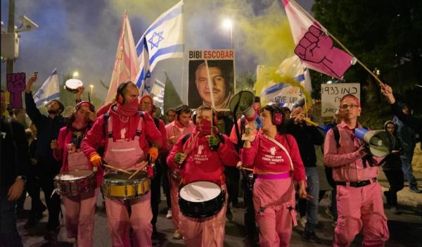 Israelis demonstration against Benjamin Netanyahu’s government, Tel Aviv March 2023 - Credit: Itai Ron