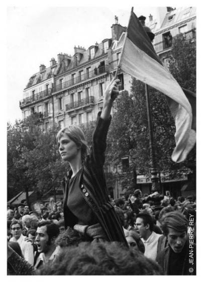 La Marianne de Mai 68, Caroline de Bendern fotografata da Jean-Pierre Rey