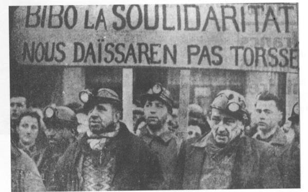 Aveyron, 1961-62. Minatori in sciopero