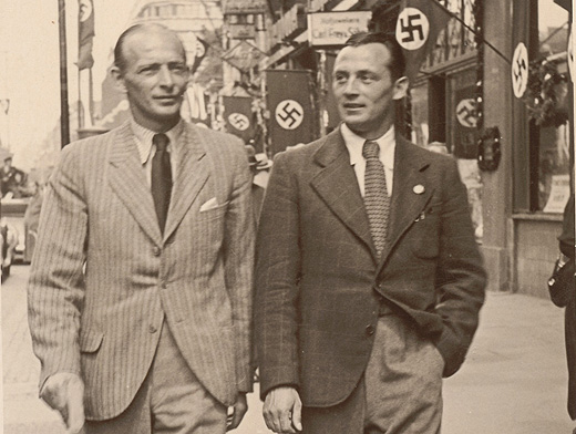 Sindelar con il compagno Johann “Hans“ Mock a spasso per Vienna già nazificata