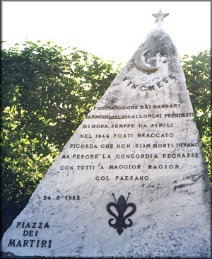 Monumento commemorativo dell’eccidio di Vinca.