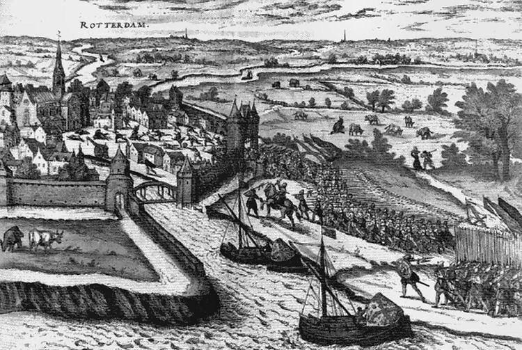 7 aprile 1572: le truppe spagnole fuori dalla Oostpoort di Rotterdam.
