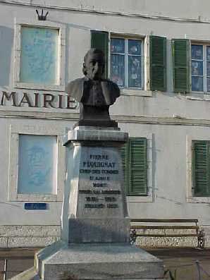 Porrentruy (Canton Giura, Svizzera). Monumento a Pierre Péquignat.