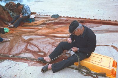 Pescatori di Nazaré, Algarve.