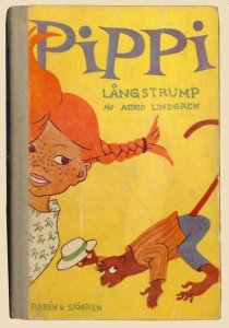 L'edizione originale svedese di Pippi Calzelunghe: Rabén & Sjögren, 1945.