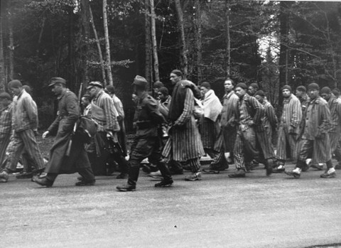 Dachau, fine aprile del 1945. Evacuazione/Marcia della morte dei prigionieri del campo di sterminio.