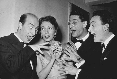 Il Quartetto Cetra negli anni '50: da sinistra, Felice Chiusano, Lucia Mannucci, Anton Virgilio Savona e "Tata" Giacobetti.