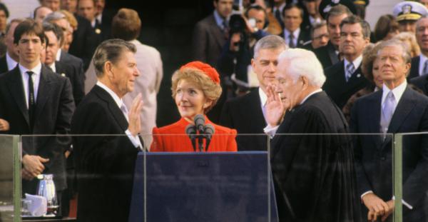 Ronald Reagan al giuramento presidenziale, 1981
