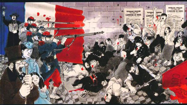 La repressione della Semaine Sanglante. Illustrazione di Jacques Tardi.