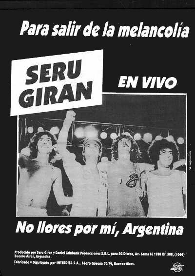 No llores por mí, Argentina