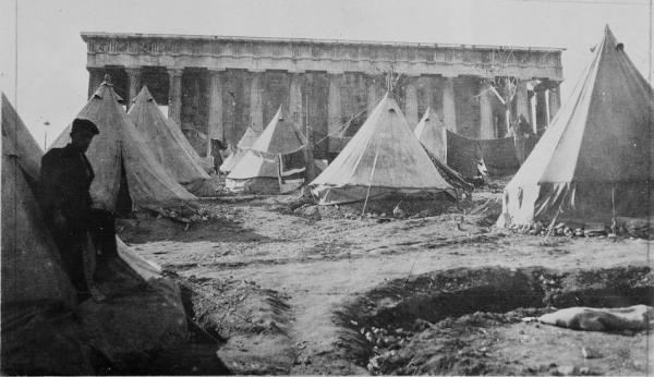 Refugee camp near the Theseion, 1922