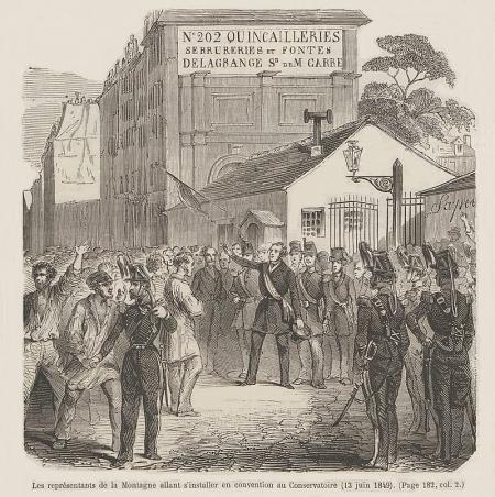 13 giugno 1849: i Montagnardi si riuniscono dinanzi al Conservatoire des Arts et des Métiers