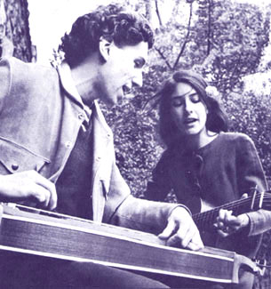 Richard e Mimi Fariña, sua moglie e sorella di Joan Baez.