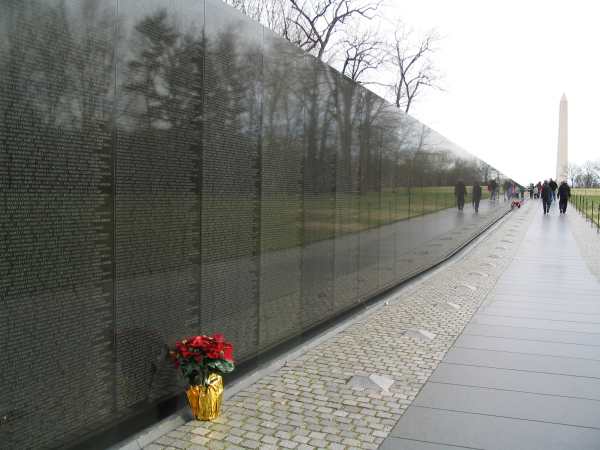 The Vietnam Memorial Wall.