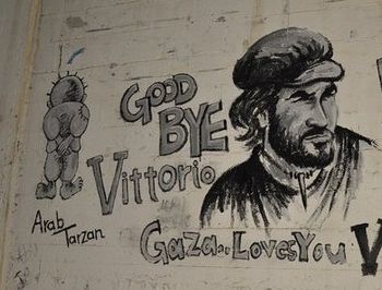 vittorio art on wall-Gaza